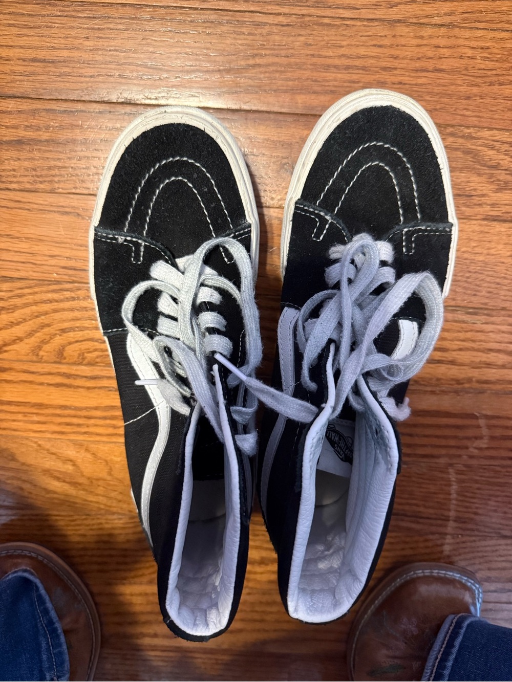 Vans Black and White Classic High-Top Sneakers